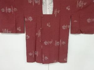 抽象花模様織り出し道行コート